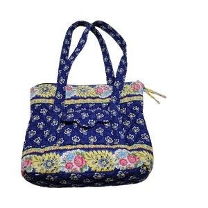 Vera Bradley Vintage Floral Tote with Scalloped Pocket